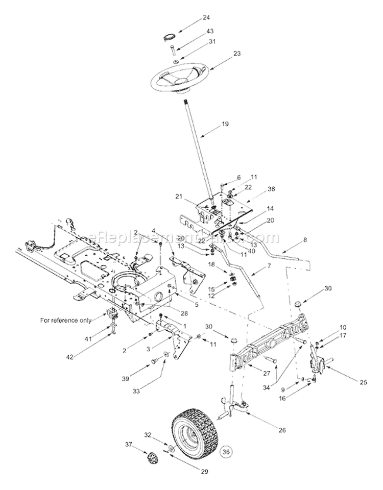 Page A Diagram and Parts List for 13AT614H401 2003 Yard Man Lawn Tractor